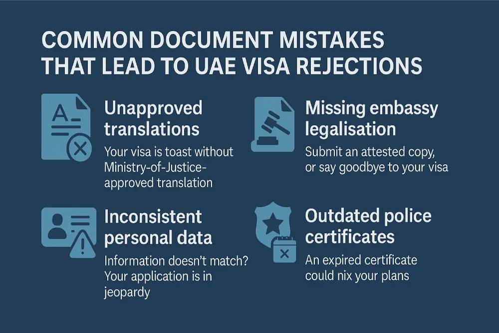 Common Document Mistakes That Lead to UAE Visa Rejections